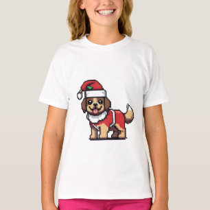 We wish you a merry christmas with cute dog santa  T-Shirt
