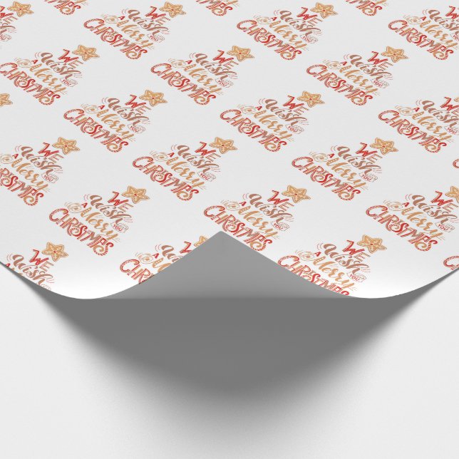 We Wish You a Merry Christmas Wrapping Paper (Corner)