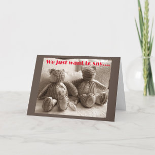 "WE" WISH "YOU" A VERY MERRY CHRISTMAS HOLIDAY CAR CARD