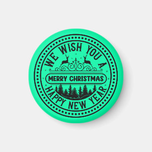 We Wish You Merry Christmas Happy New Year-66244 Magnet