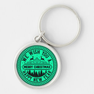 We Wish You Merry Christmas Happy New Year-66244B Key Ring