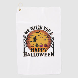 We Witch You a Happy Halloween Vintage Golf Towel