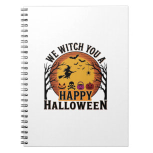 We Witch You a Happy Halloween Vintage Notebook