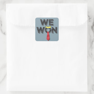 We Won Donald Trump 2024 Square Sticker