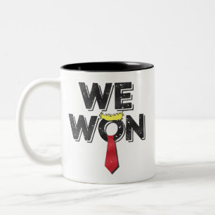 We Won Donald Trump 2024 Two-Tone Coffee Mug
