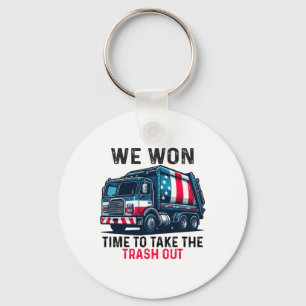 We Won Time To Take The Trash Out Trump Victory Ce Key Ring