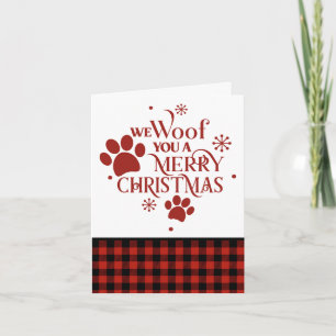 We Woof you a Merry Christmas Dog Card