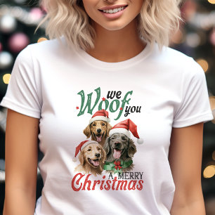 We Woof You a Merry Christmas Dog Tri-Blend Shirt