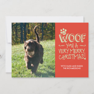 We Woof You a Merry Christmas Holiday Card