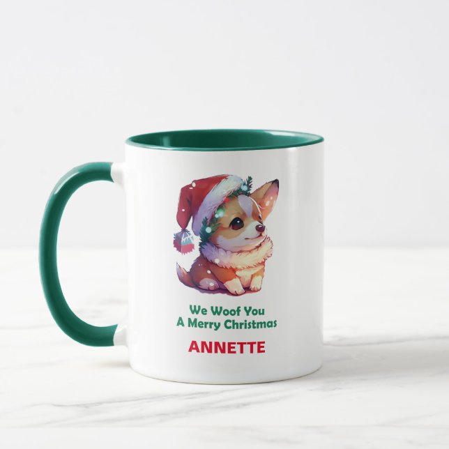We Woof You A Merry Christmas Mug (Left)