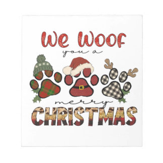 We Woof You A Merry Christmas Notepad