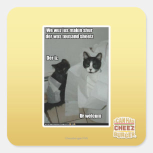 We wuz jus makin sur square sticker