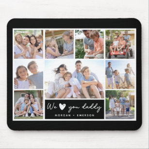 We ♥ You Daddy Photo Collage Mouse Pad
