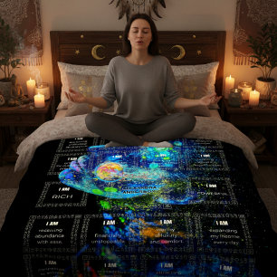 Wealth Money Manifestation Affirmations Sherpa Blanket