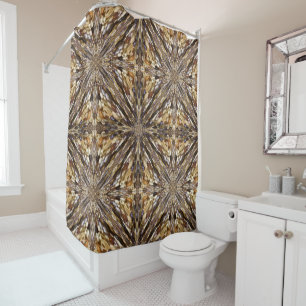Wealth Of Seed Beads Abstract Pattern Shower Curtain