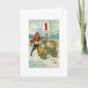 Wealthy New Year Holiday Card