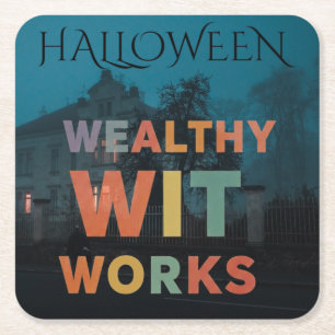 Wealthy Wit Works Square Paper Coaster
