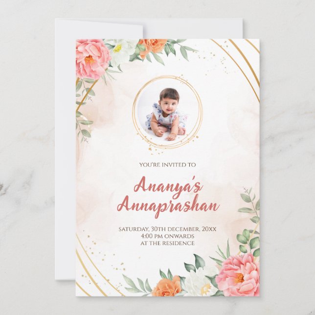 Weaning ceremony invite & Annaprasan invitation (Front)