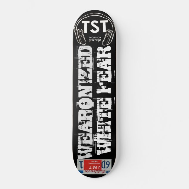 WEAPONIZED WHITE FEAR Skateboard (Front)