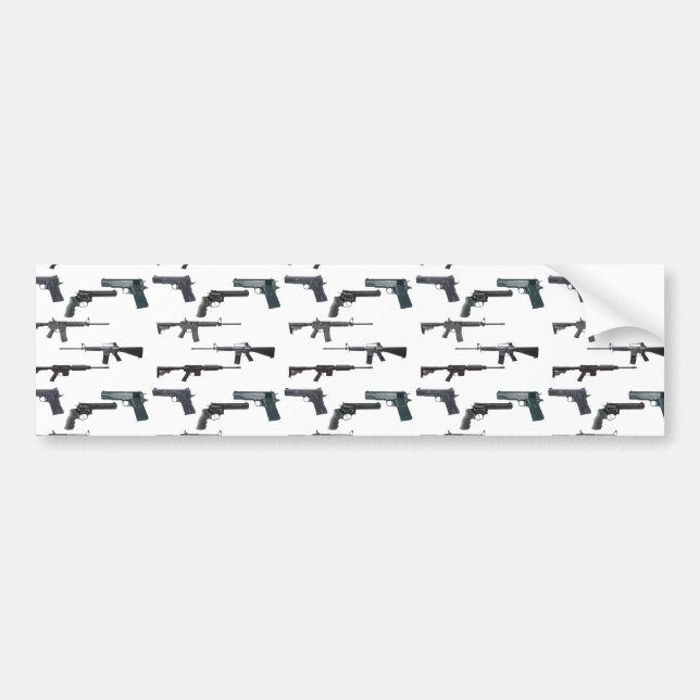 Weapons Collage Bumper Sticker (Front)