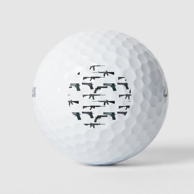 Weapons Collage Golf Balls (Front)
