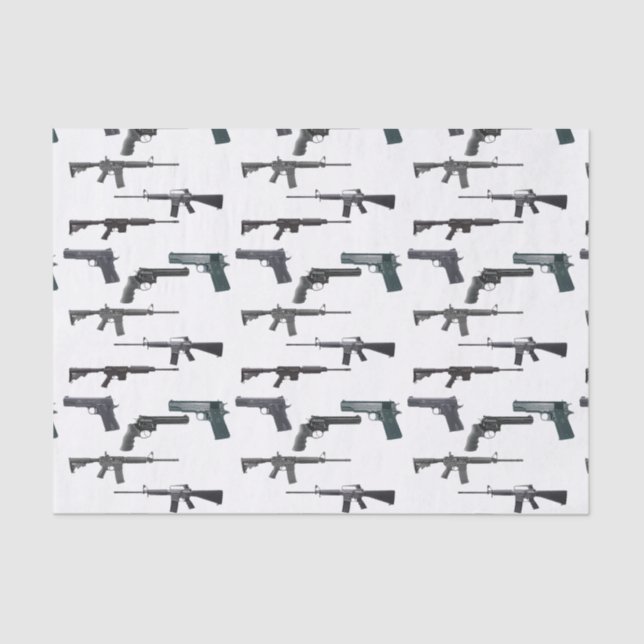 Weapons Collage Tissue Paper (Front)