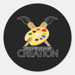 Weapons Of Mass Creation Classic Round Sticker