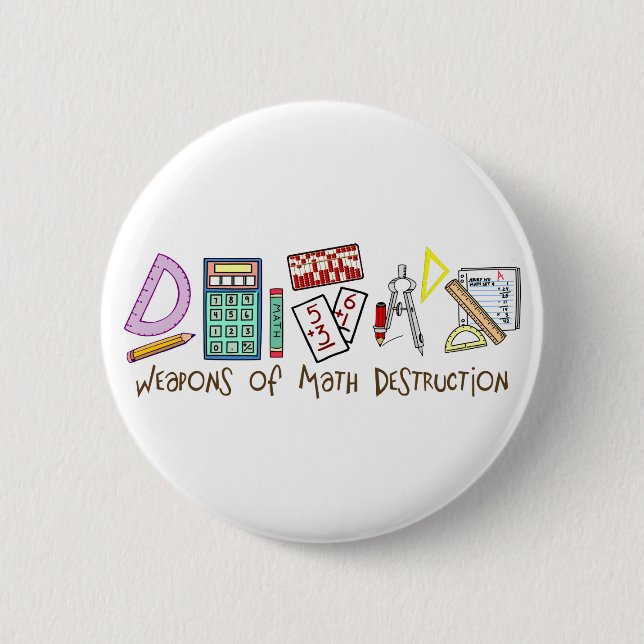 Weapons Of Math Destruction 6 Cm Round Badge (Front)