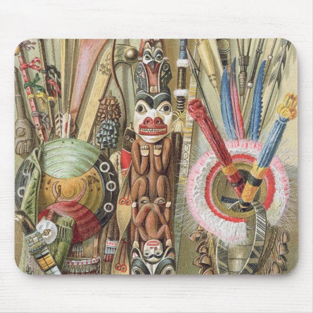 Weaponsutensils and ornaments of AmericanIndians Mouse Pad (Front)