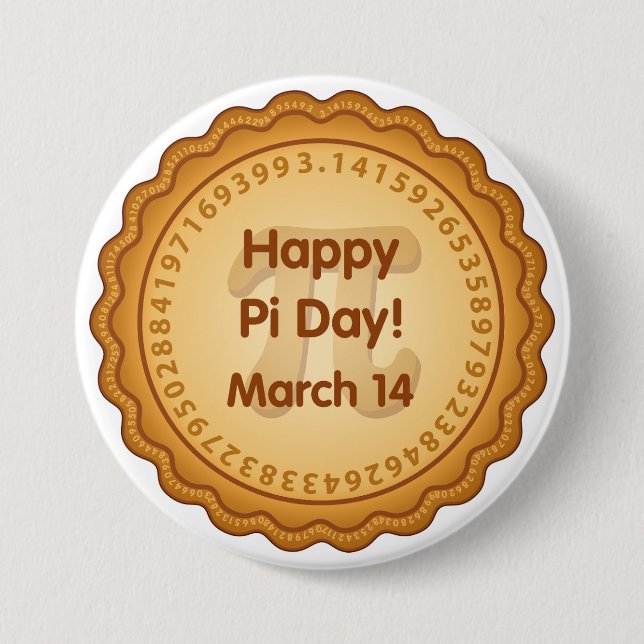 Wear a Happy Pi Day 7.5 Cm Round Badge (Front)