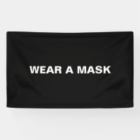 Wear a mask, black white minimalist