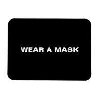 Wear a mask, black white minimalist