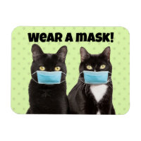 Wear a Mask Cute Cat in Coronavirus Face Masks