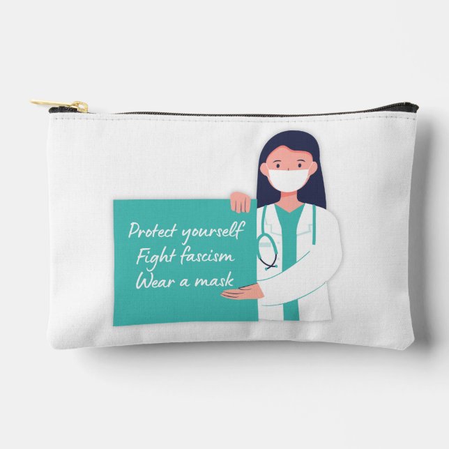 Wear a Mask Doctor Style Accessory Pouch (Front)