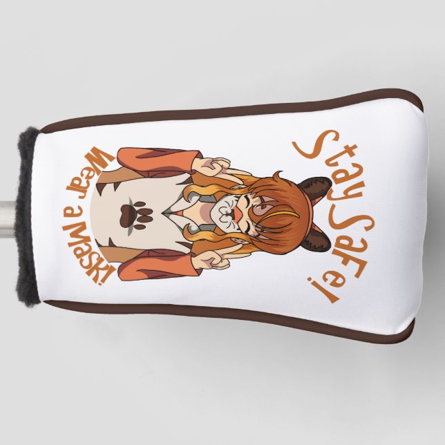Wear a Mask! Golf Head Cover (Front)
