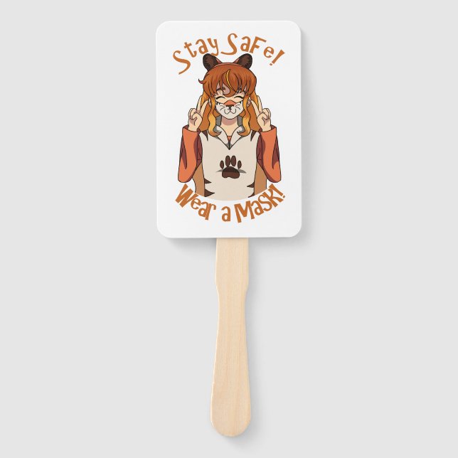 Wear a Mask! Hand Fan (Front)