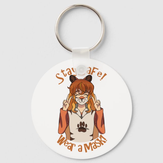Wear a Mask! Key Ring (Front)