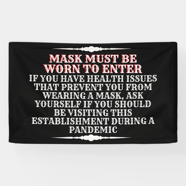 Wear A Mask Message Banner (Horizontal)