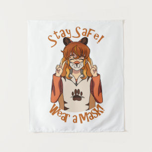 Wear a Mask! Tapestry