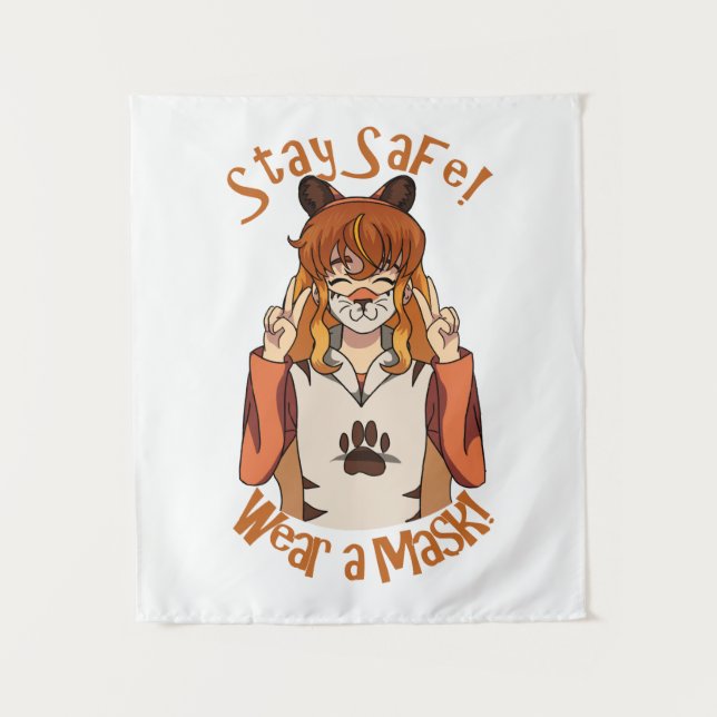 Wear a Mask! Tapestry (Front)