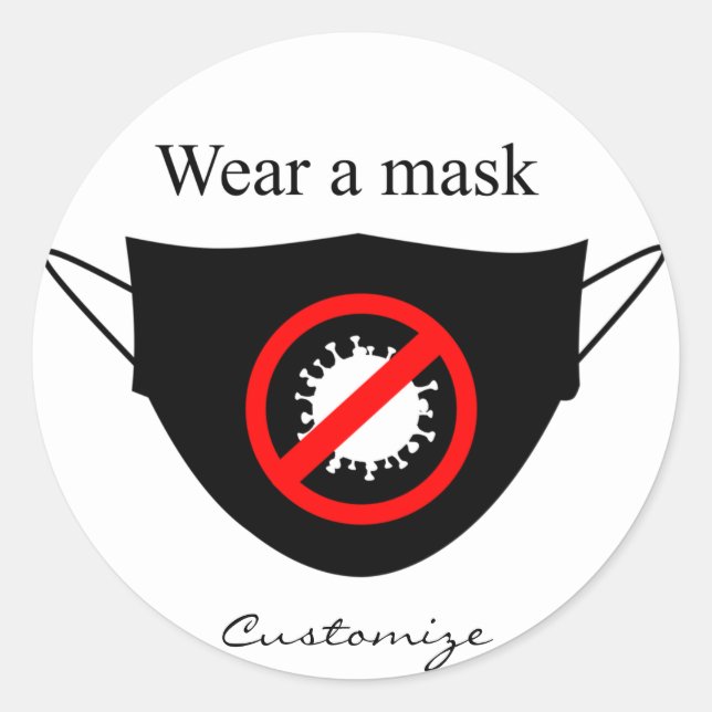 Wear a Mask Thunder_Cove Classic Round Sticker (Front)