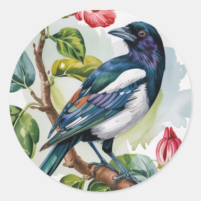 Wear art classic round sticker (Front)