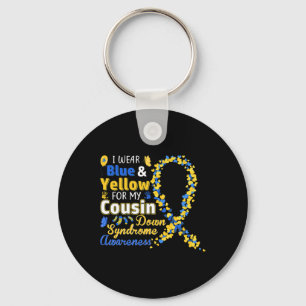 Wear Blue And Yellow For My Cousin-down Syndrome A Key Ring