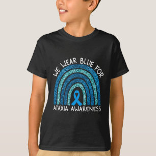 Wear Blue For Ataxia Awareness Rainbow Gift T-Shirt