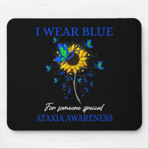 Wear Blue For Ataxia Awareness Sunflower  Mouse Pad