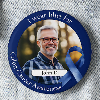 Wear Blue for Colourectal Cancer Awareness Photo 6 Cm Round Badge