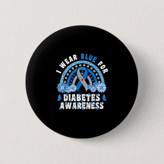 Wear blue for diabetes awareness month november 6 cm round badge