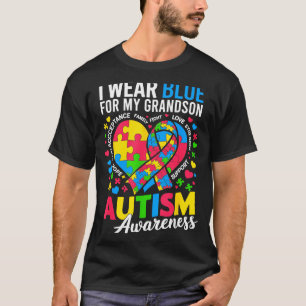 Wear Blue For Grandson Au Awareness Grandma Nana T-Shirt