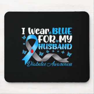 Wear blue for husband diabetes awareness blue mouse pad