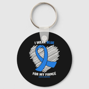 Wear Blue For My Fiance Alopecia Awareness  Key Ring